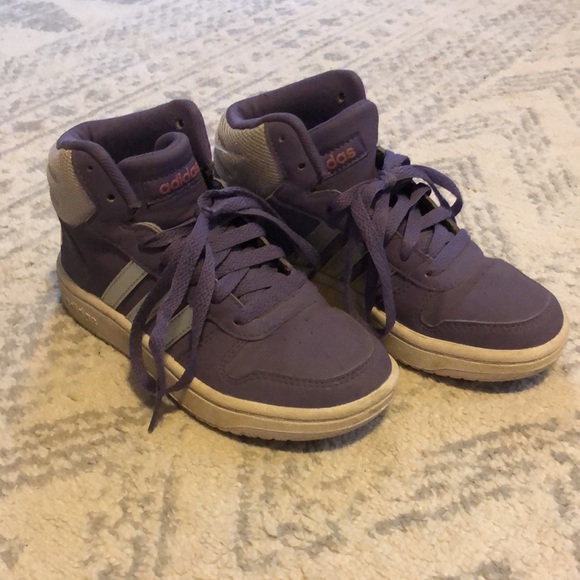 Kids Adidas high top sneaker. - Picture 2 of 3